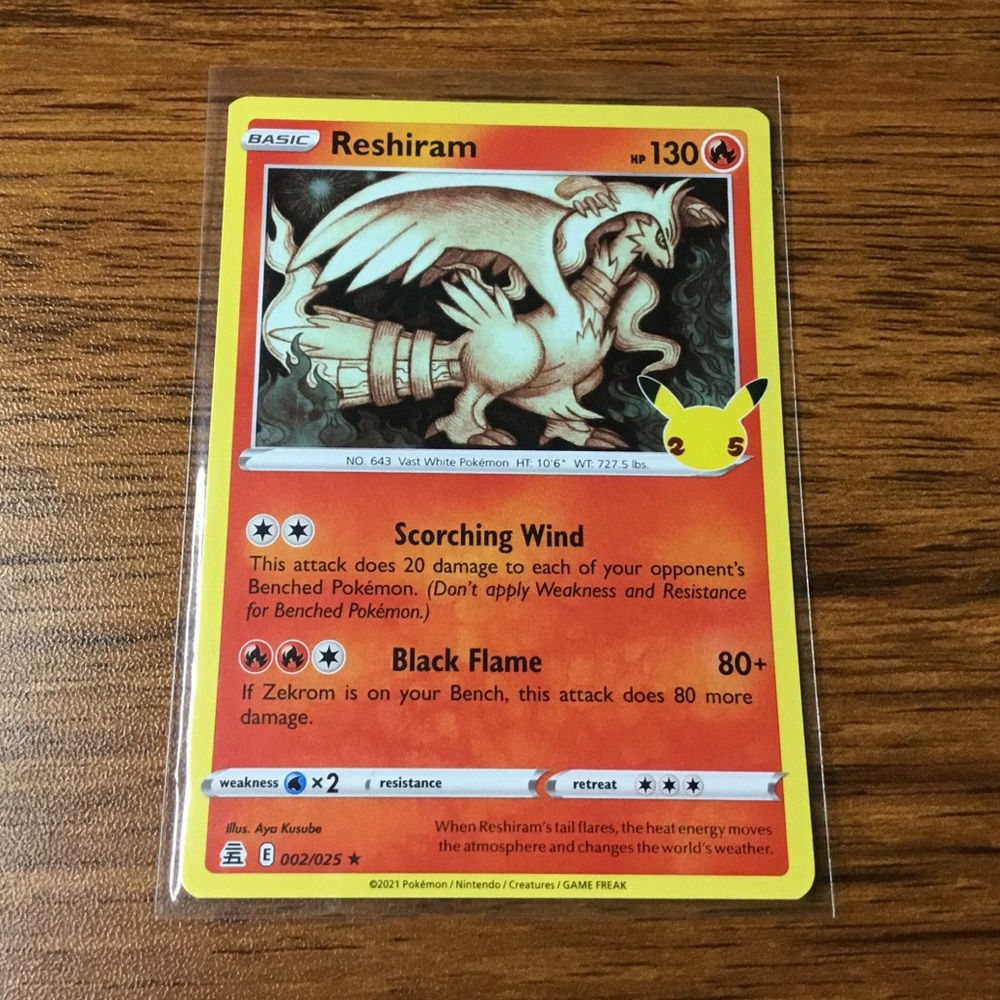 Pokemon Reshiram Holo